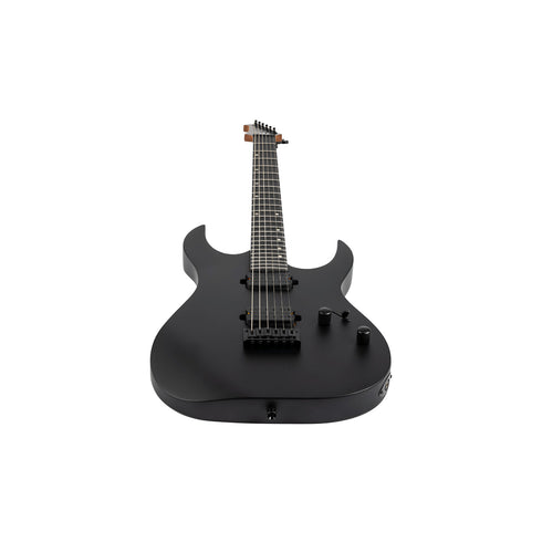 Spira Guitars S-400 MBK Roasted Poplar Electric Guitar, Roasted Maple, Ebony Tech FB - Satin Black